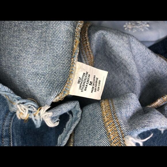 Honey Punch High Waisted Cutoff Jean Skirt - Picture 6 of 6